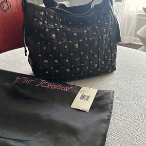 Betsey Johnson Bucket Lucky Star Studded Shoulder Bag